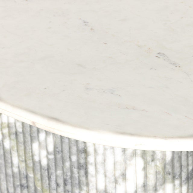 Four Hands Oranda Dining Table - Polished White Marble w/ Sealant For Sale - Image 10 of 11