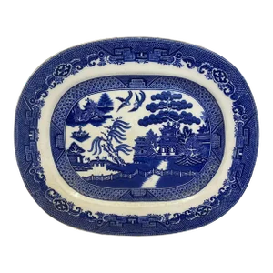 Vintage Solian Ware Blue Willow Serving Platter Made in England - Circa 1930’s