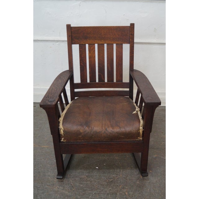 Antique Mission Oak Rocker Chairish