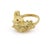 Contemporary Horse Head Ring Ruby Eyes 18k Yellow Gold Size 5.5 For Sale - Image 3 of 7