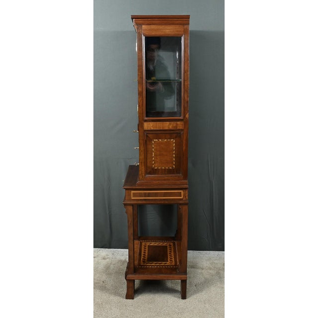 Small Marquetry Display Cabinet For Sale - Image 18 of 18
