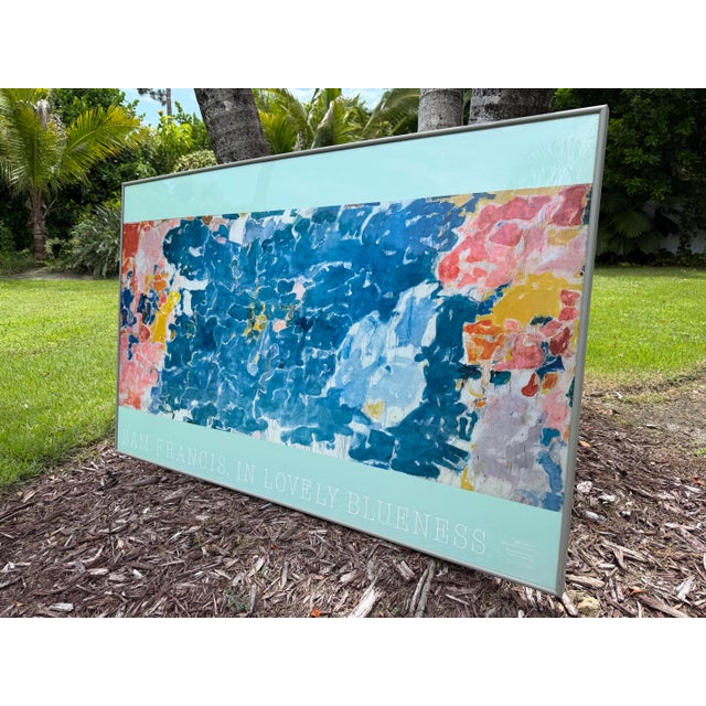 1985 Sam Francis “In Lovely Blueness” Framed Centre Georges Pompidou Paris Exhibition Poster For Sale - Image 12 of 12