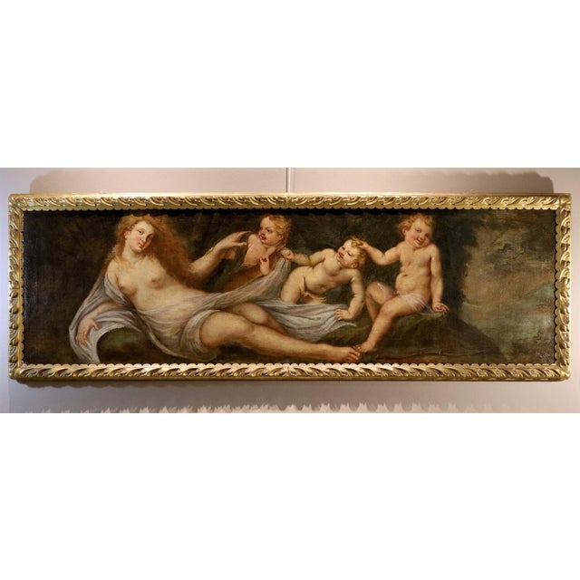 Federico Cervelli, Venus with Three Putti, Nude, 1680, Oil on Canvas For Sale - Image 14 of 14