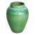 Large Vintage Green Ceramic Vase For Sale