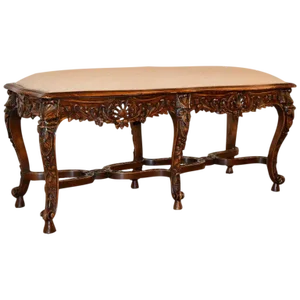 19th C French Walnut Bench
