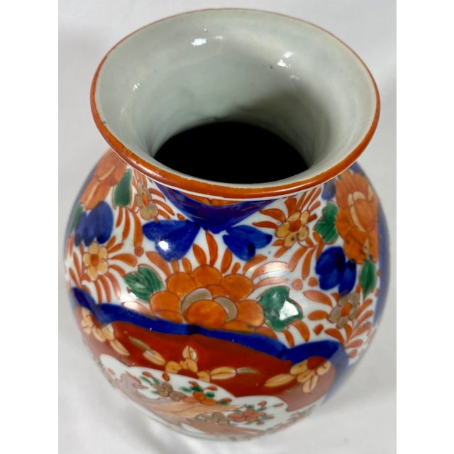 Antique Hand-Painted Imari Vase From Japan - Circa 1900 For Sale - Image 10 of 13