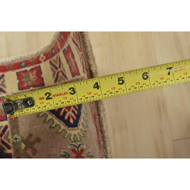 Brown Kazak Runner 2’1” X 5’11” Brown Wool Tribal Hand-Knotted Oriental Rug For Sale - Image 8 of 10