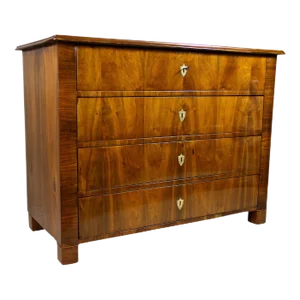 Biedermeier Nutwood Chest of Drawers, Austria, 1840s