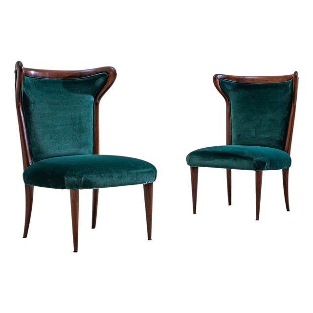 Pair of Lounge Chairs, Italy, 1950s For Sale