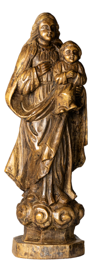Religious Statue of Our Lady and Child, 20th Century, Wood