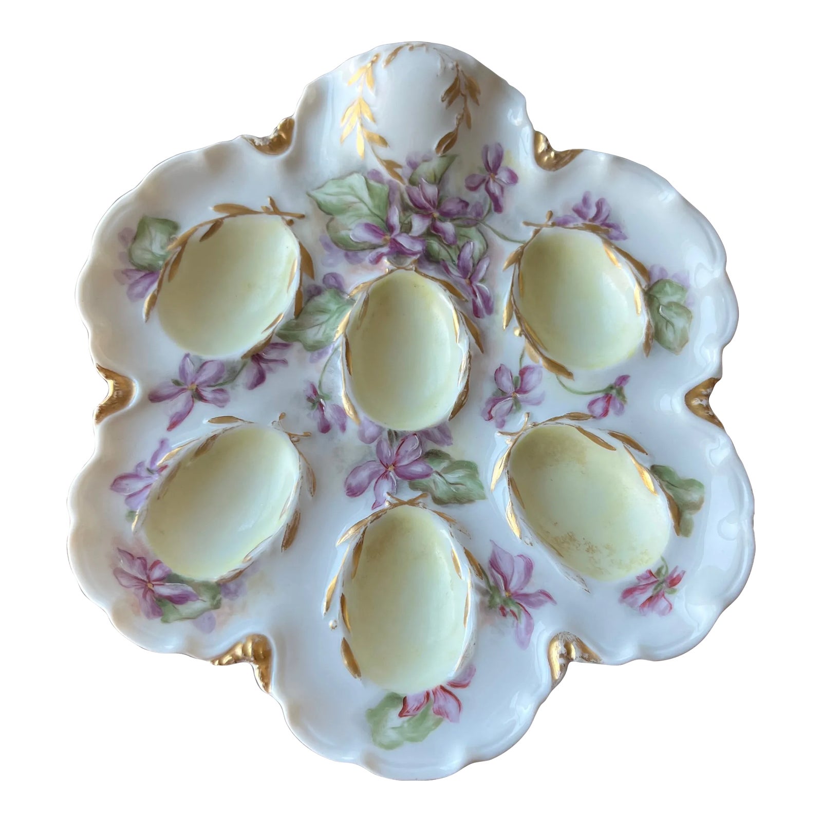 Antique Haviland and Co Limoges Deviled Egg Tray Platter | Chairish