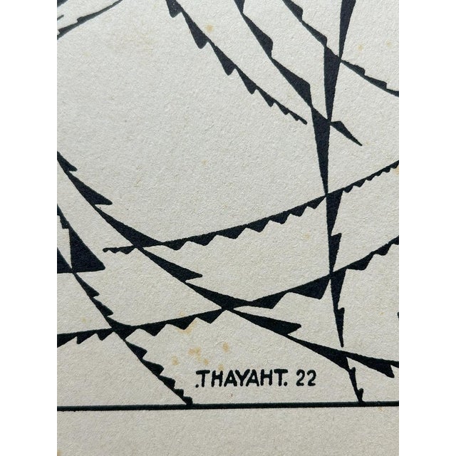 Thayaht, Futurist Composition, 1930s, Woodcut For Sale - Image 4 of 12
