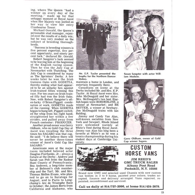 Spur Magazine September-October, 1979 W/ Mrs CV Whitney Lexington, Ky Mailing Sticker For Sale - Image 4 of 11