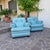 Poltrona Frau Frau Blue Leather Chairs from Poltrona Frau, 1970, Set of 2 For Sale - Image 4 of 13