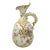 Antique Hand Painted Porcelain Ewer Pitcher Vase Floral Rose Gilt Accent 9.5” For Sale