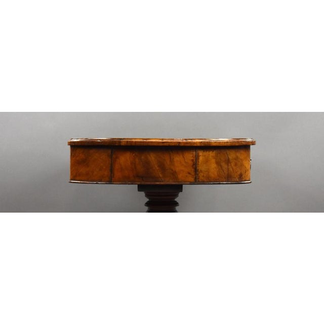 Victorian Burr Walnut Writing Table, 1860 For Sale - Image 9 of 12