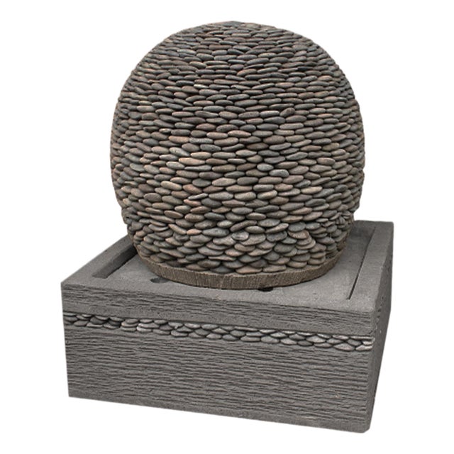 Modern Rock Pebble Ball Fountain Small For Sale