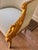 French Pair of Mid 20th Century French Empire Style Barrel-Back Carved and Gilt Chairs For Sale - Image 3 of 10