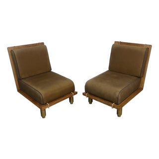 Pair of Mid-Century "Elmyre" Chairs Attributed to Guillerme & Chambron for Votre Maison For Sale