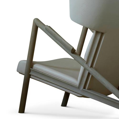 Wood and Leather Grasshopper Armchair by Finn Juhl For Sale - Image 13 of 18