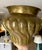 Brass Italian Hammered Brass Scalloped Jardinière Planter For Sale - Image 8 of 15