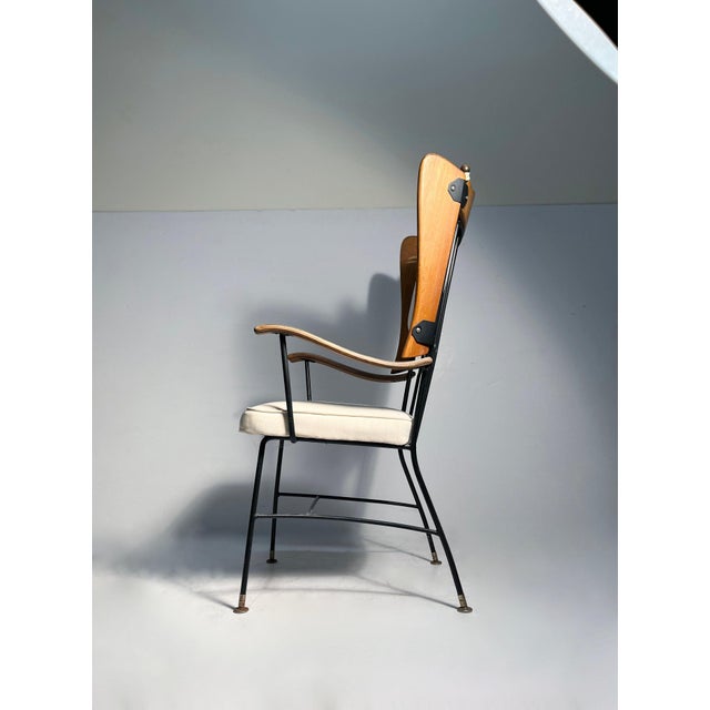 Pair of Vintage Modern Wing Back Richard McCarthy ArmChairs For Sale - Image 4 of 6