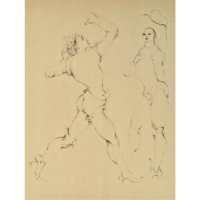 Artist: Leonor Fini Title: Femmes en Costumes Year: c.1970 Medium: Original color engraving Edition: Numbered 124/275 in...