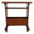 Serving Trolley in Oak Wood with Black Tile Top and Wheels, 1950s For Sale
