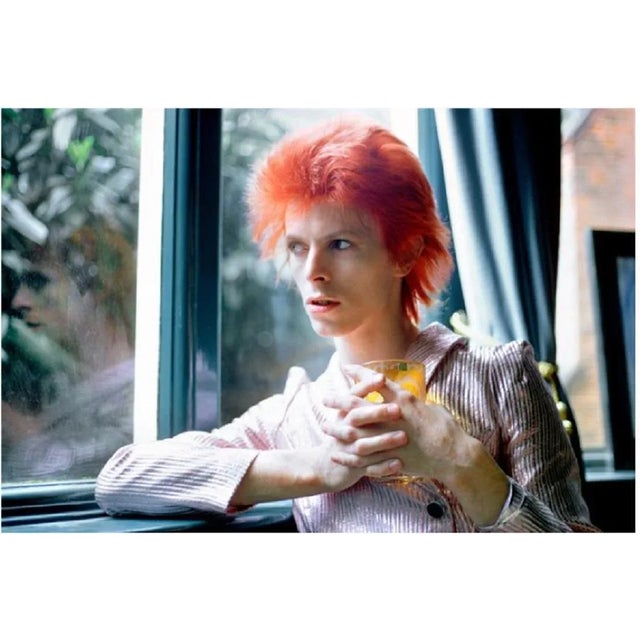 David Bowie At Haddon Hall - Limited Edition Mick Rock Estate Print David Bowie at the window of Haddon Hall, Beckenham,...