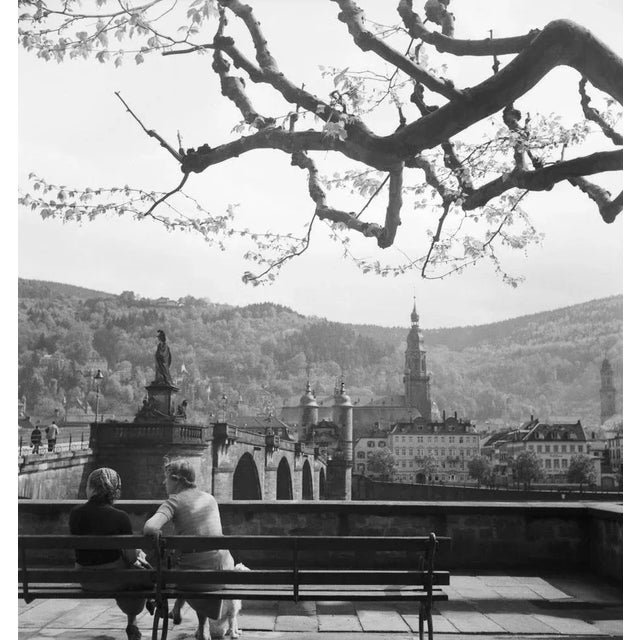 1930s Women at Neckar Heiliggeist Church Heidelberg, Germany 1936, Printed 2021 For Sale - Image 5 of 5