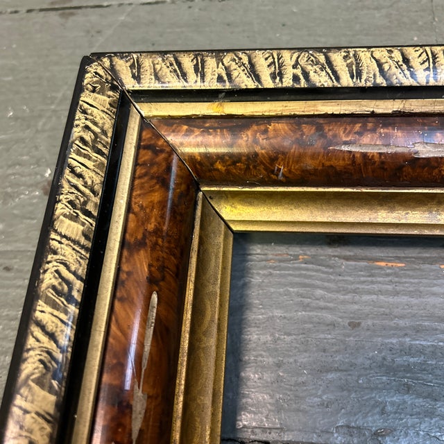 Antique original 1880’s aesthetic movement gilt and incised wood frame. Fits 8x10 image and overall measures 14x12. Check...
