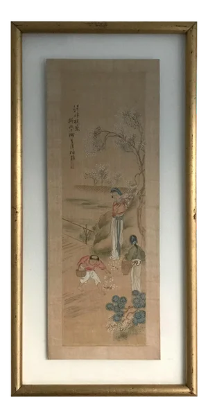 Early 20th Century Chinese Watercolor Painting, Framed