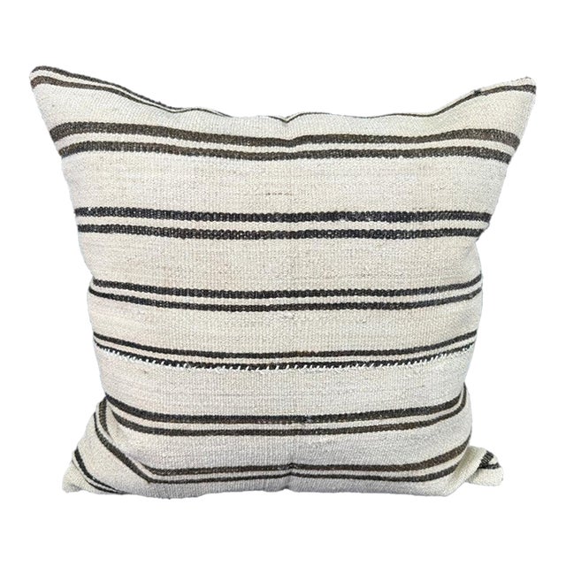 Turkish Hemp Pillow Cushion Natural Beige Brown Pillow Cushion Cover 24x24 For Sale