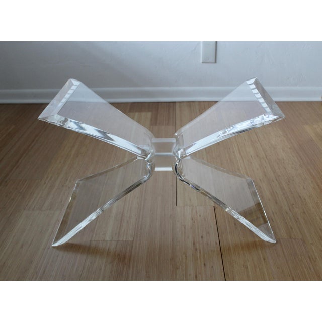 1970s 1970s Lion in Frost Style Bow Tie Butterfly Wing Shape Mid Century Coffee Table Base For Sale - Image 5 of 11