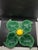 Vintage USA JB34 Mid-Century Modern Green Ceramic Leaf Serving Dish