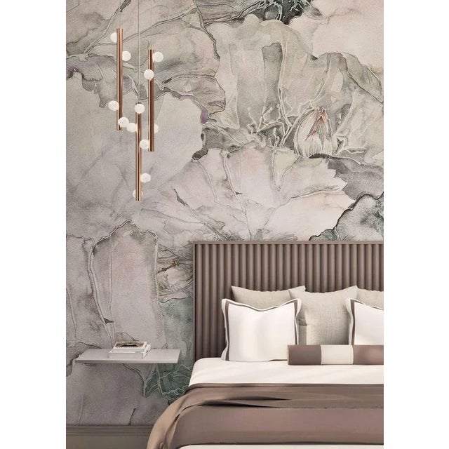 Demetra Brushed Burnished Metal Pendant Lamp 2 by Alabasttro Italian For Sale - Image 4 of 5