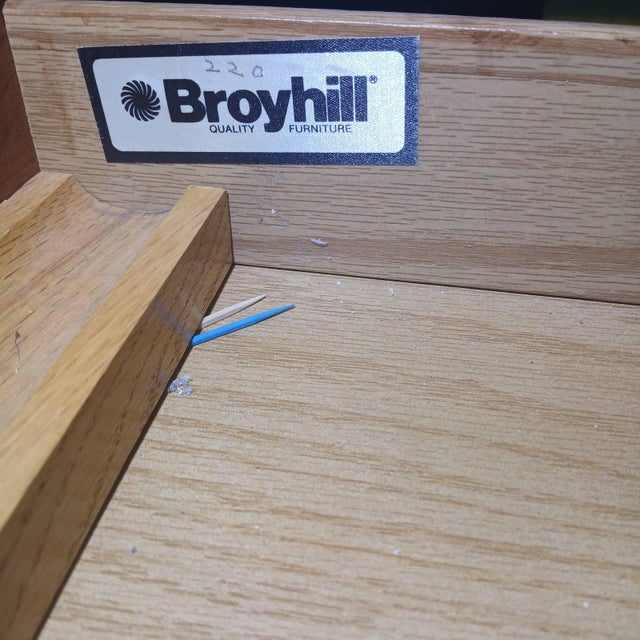 Wood 1980s Broyhill Office Desk For Sale - Image 7 of 8