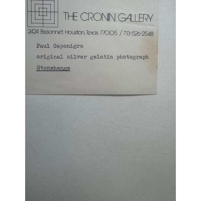 An exceptional original silver gelatin photograph from acclaimed American photographer Paul Caponigro (1932–2024), one of...