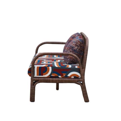 Miss Lo Bench in Stained Rattan by Popus Editions For Sale - Image 4 of 7