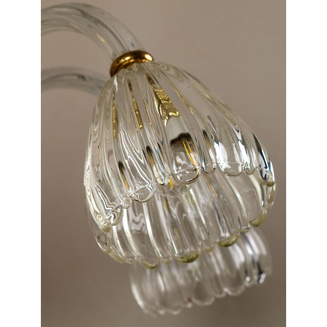 Murano Glass Chandeliers attributed to Barovier & Toso, Italy, 1940s, Set of 2 For Sale - Image 11 of 14