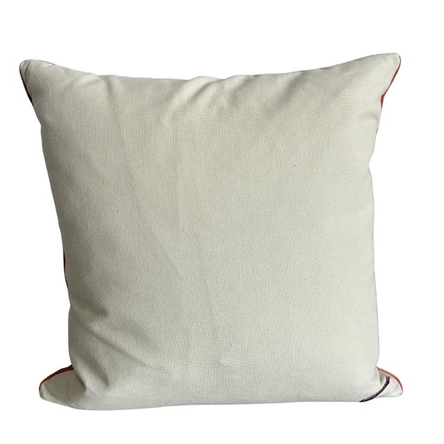 Pair of Iosis Paris Tropical Fish Decorative Pillows in Coral For Sale - Image 4 of 6