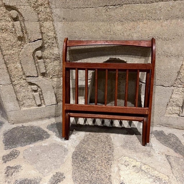 Sculptural Teakwood Magazine Rack Ernest Sohn for Etco Danish Mid-Century Modern For Sale In San Diego - Image 6 of 8