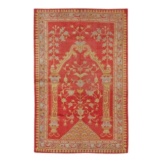 Galerie Shabab Collection Early 20th Century Turkish Oushak Throw Rug For Sale