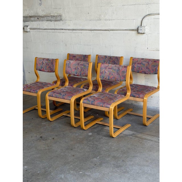 Wood Mid 20th Century Set of 6 Magnus Olesen Danish Bentwood Dining Chairs Mid Century Modern For Sale - Image 7 of 8