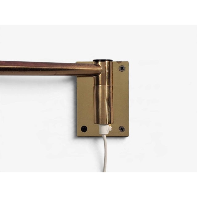 1960s Mid-Century Modern Fagerhults Belysning Ab, Articulating Wall Light, Brass For Sale - Image 13 of 14