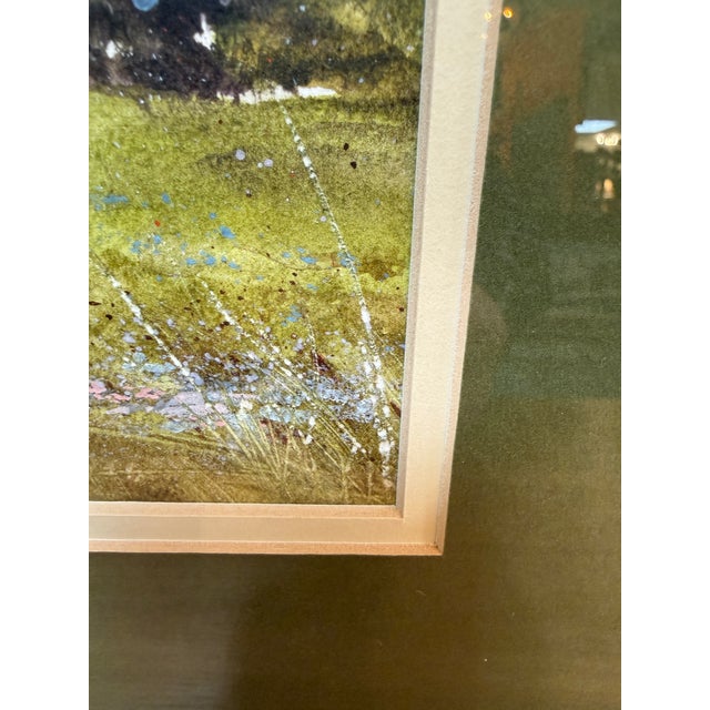 Original Watercolor Landscape Painting, Framed For Sale - Image 9 of 12