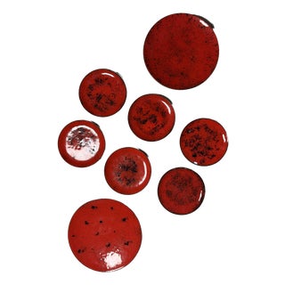 Enamelled Bowls and Saucers, Germany, 1960s, Set of 8 For Sale