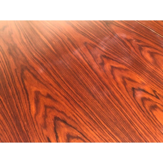 Mid-Century Round Extendable Dining Table with Butterfly Leaf, 1960s For Sale - Image 4 of 18
