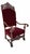Wood Antique French Regency Style Ornate Caved Walnut Throne Chairs Newly Reupholstered in a Burgundy Mohair - Pair For Sale - Image 7 of 7