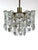 Metal Metal and Crystal Glass 4-Bulb Chandelier from Kinkeldey, 1960s For Sale - Image 7 of 13